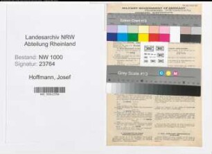 Entnazifizierung Josef Hoffmann, geb. 01.07.1905 (Ingenieur)