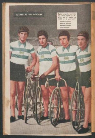 Rodolfo Caccayo, Roberto Guerrera, Armando Devoto, Oscar Giacché - [Fotografía] : Estrellas del deporte