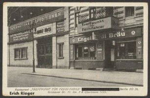 Ansichtskarte „Treffpunkt für Fernfahrer“, Grünauer Straße 17 [2/2]