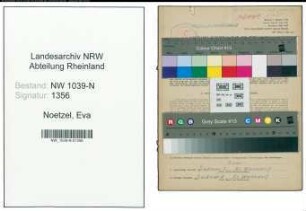 Entnazifizierung Eva Noetzel , geb. 01.06.1910 ()
