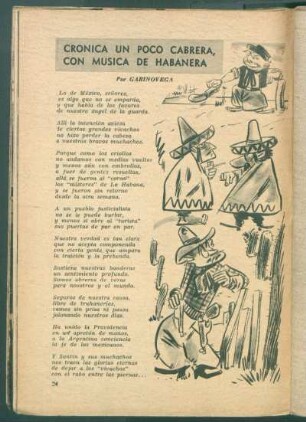 Crónica un poco cabrera, con música de habanera