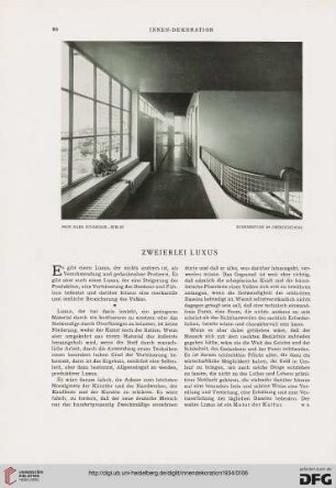 Zweierlei Luxus