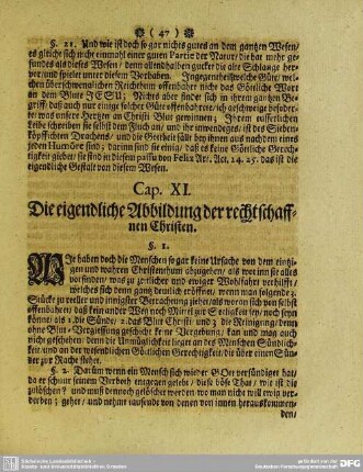 Cap. XI. Die eigendliche Abbildung der rechtschaffnen Christen