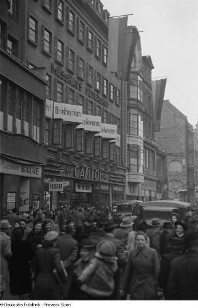 Ansicht Petershof, Messebetrieb in der Petersstraße