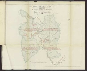 Appendix A.A.(1). London Water Supply. Plan of Proposed Gathering Grounds in the Basin of the River Wye. 1867.