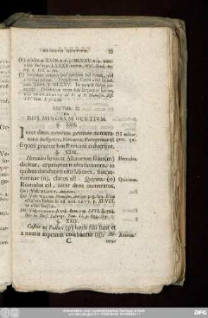 Sectio. II. De Diis Minorum Gentium.