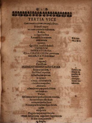 Tertia vice resumta rerum ominosa series in praesentibus imperii comitiis gestarum ...