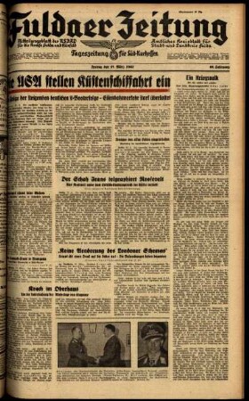 Ausgabe vom Freitag, den 27. März 1942.