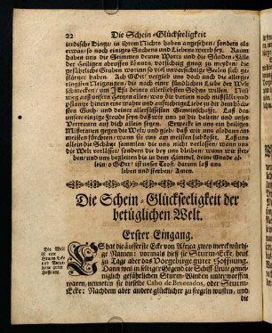 22-42, Die Schein- Glückseeligkeit der betrüglichen Welt