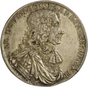 Medaille von Johann Linck auf Kurfürst Karl Ludwig von der Pfalz, 1670
