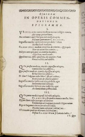 Eiusdem In Operis Commendationem Epigramma