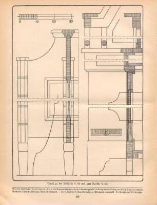 Detail zu der Bettstelle S. 60 und zum Vertiko S. 62