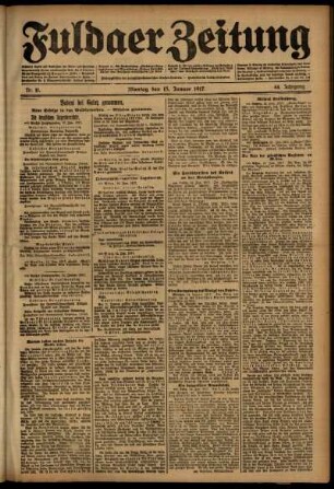Ausgabe vom Montag, den 15. Januar 1917.