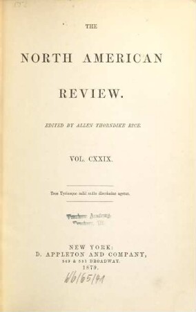 The North American review. 129. 1879
