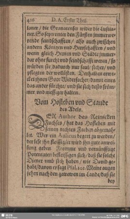 Vom Hofleben und Stande des Adels