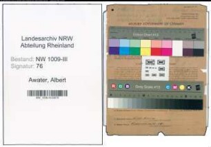 Entnazifizierung Albert Awater , geb. 21.12.1900 (Landwirt)