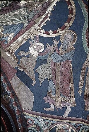 Thronende Muttergottes und die beiden Johannes', umgeben von einem Engelreigen