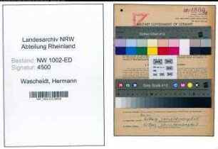 Entnazifizierung Hermann Wascheidt, geb. 20.01.1905 (Lehrer)