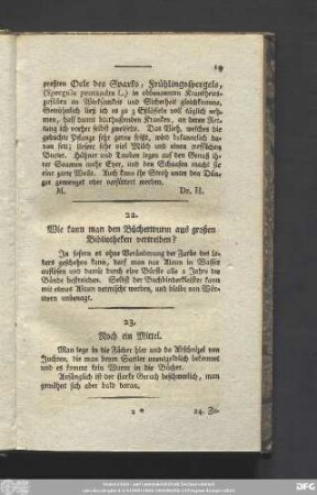 22. Wie kann man den Bücherwurm aus großen Bibliotheken vertreiben?