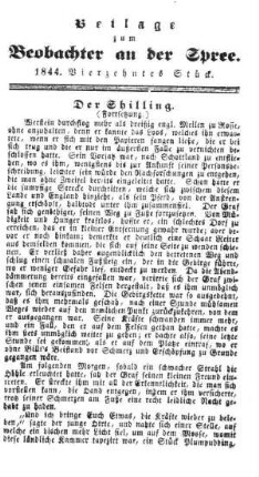 Beilage zum Beobachter an der Spree. 1844. 14. Stueck