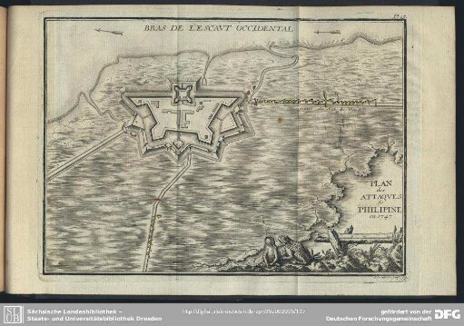 Pl. 19. Plan des Attaques de Philipine en 1747