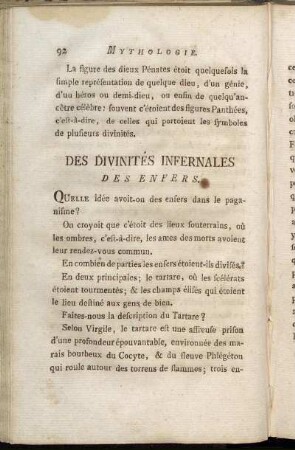 Des Divinités infernales des Enfers.