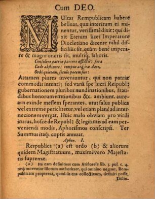 Disputatio Politica De Republica & Legitimis ad eam perveniendi modis