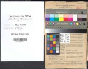 Entnazifizierung Heinrich Uhles , geb. 15.02.1886 (Gastwirt)