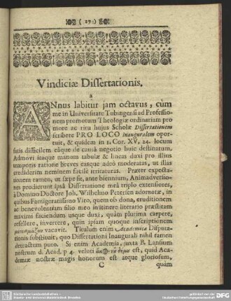 Vindiciae Dissertationis