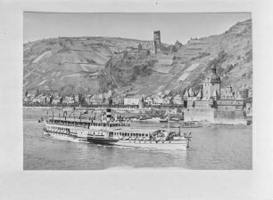 Passepartourierte Ansicht von Pfalzgrafenstein bei Kaub