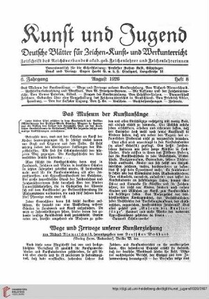 Heft 8 (August 1926)