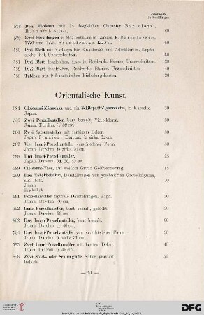 Orientalische Kunst (Nr. 584-697)