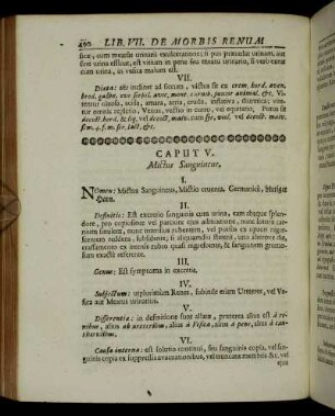 Caput V. Mictus Sanguineus. - Caput XI. Gonorrhœa & Pollutio nocturna.