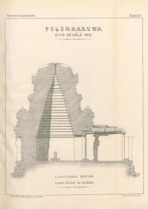 Plate XII. Polonnaruwa. Siva Déválé No 2. Longitudinal section