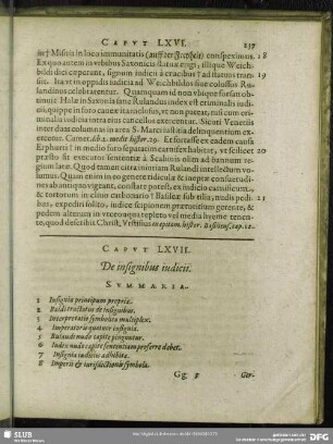 Caput LXVII. De insignibus judicii