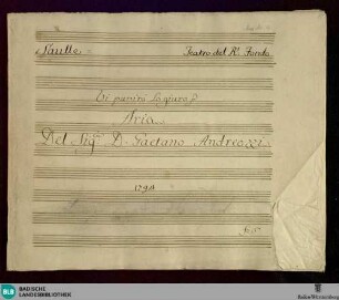 Saulle. Excerpts - Don Mus.Ms. 11 : S, orch