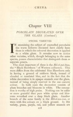 Chapter VIII. Porcelain decorated over the glaze