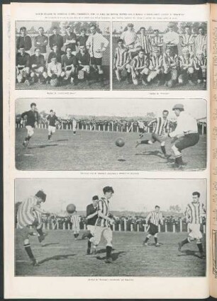 Match jugado el Domingo 13 del Corriente, por la copa de honor, entre los cuadros "Ferrocarril Oeste" y "Porteño" [Fotografías]