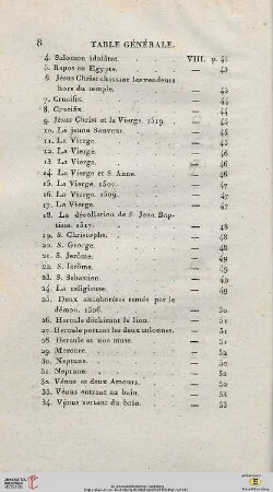 Table genérale