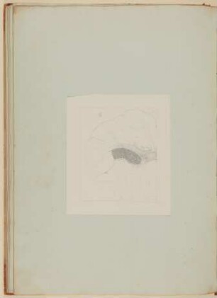 Schnitt durch das menschliche Kleinhirn [Vorzeichnung zu Samuel Thomas Soemmerrings Academicae Annotationes de cerebri administrationibus anatomicis, vasorumque ejus habitu, München 1808, Taf. 1]