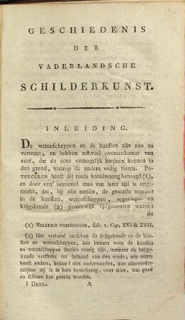 Geschiedenis der vaderlandsche schilderkunst, sedert de helft der XVIII eeuw : met portretten, Eerste Deel