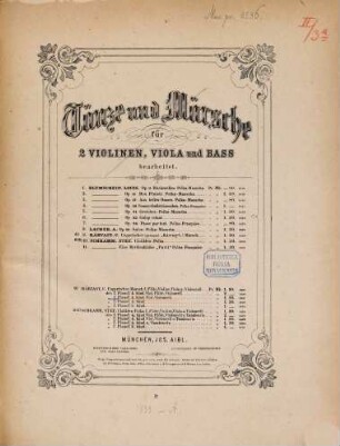 Ungarischer Marsch : für Pianoforte 4hdg., Violine, Violoncell