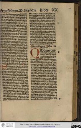 Sancti Gregorii liber XX.