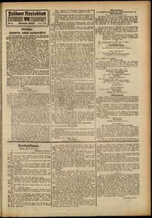 Zweite Ausgabe vom Samstag, den 09. März 1918.
