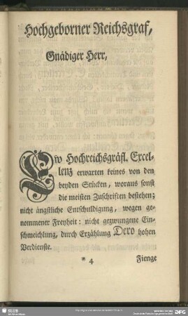 Hochgeborner Reichsgraf, Gnädiger Herr