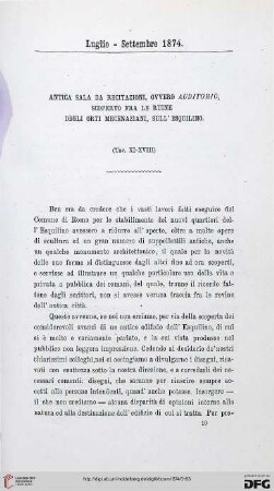 2: Antica sala da recitazioni, ovvero auditorio scoperto fra le ruine degli orti mecenaziani, sull'Esquilino