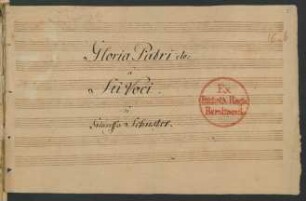 Gloria patri; V (6), org; F-Dur