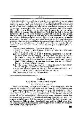 Umschau : Sozialismus und Einheitsschule