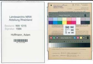 Entnazifizierung Adam Hoffmann , geb. 06.12.1903 (Postbeamter)