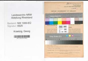 Entnazifizierung Georg Kraetzig, geb. 20.10.1913 (Verw.Angest.)